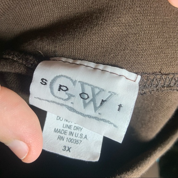 G.W. Sport Brown Pull On Stretch Pants size 3X - Picture 2 of 9